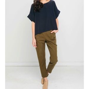 Elizabeth Suzann Cotton Twill Clyde Pants 2 Tall